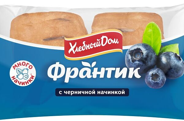 Слойка Хлебный Дома Франтик с черникой 2*50г