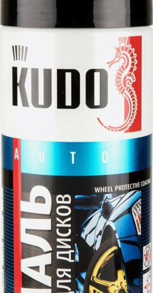 Эмаль для дисков защитная Kudo Auto черная, 270 г