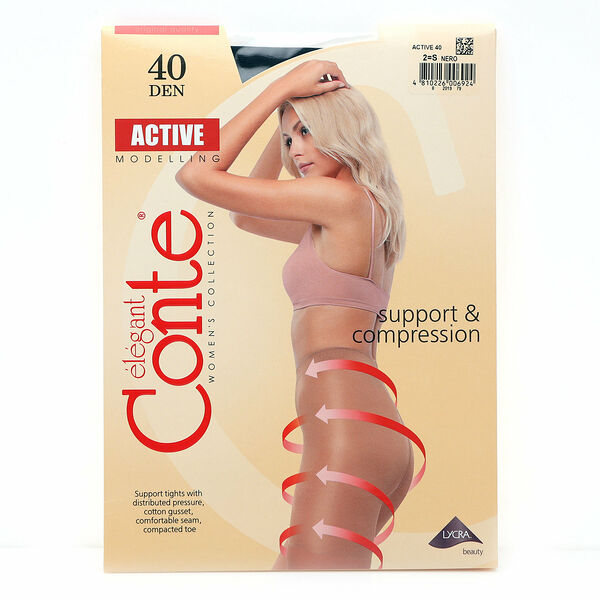 Колготки женские Conte ACTIVE 40 черные 2 (S)