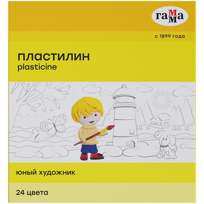 

Пластилин Гамма Юный художник со стеком 24 цвета