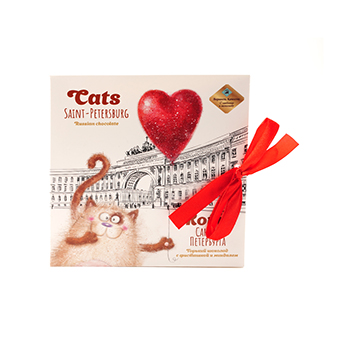 

Открытка ВК Коты Петербурга. Дворцовая площадь горький шоколад с фисташкой и миндалем 36 г