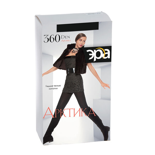 Колготки женские Эра Арктика, черный, 360 ден, размер 3 