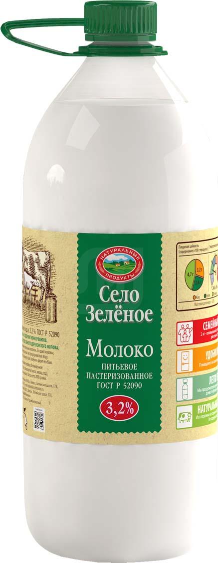 

Молоко Село Зеленое пастеризованное 3.2% 1.947л