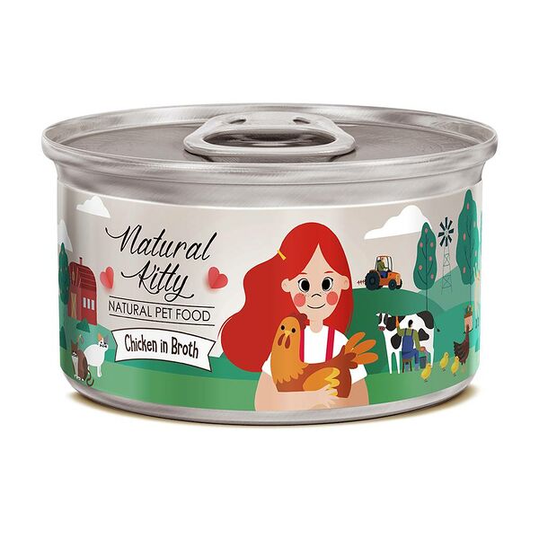 Корм влажный Pettric Natural Kitty Курица в бульоне