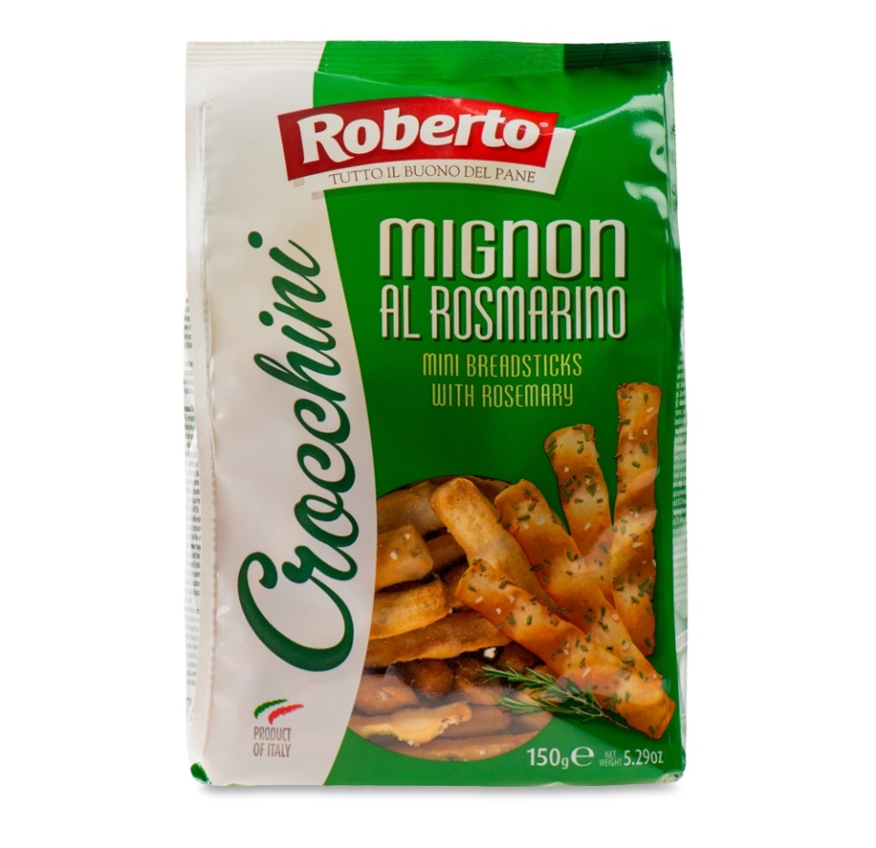 

Хлебные палочки Roberto Crocchini Mignon с розмарином, 150г