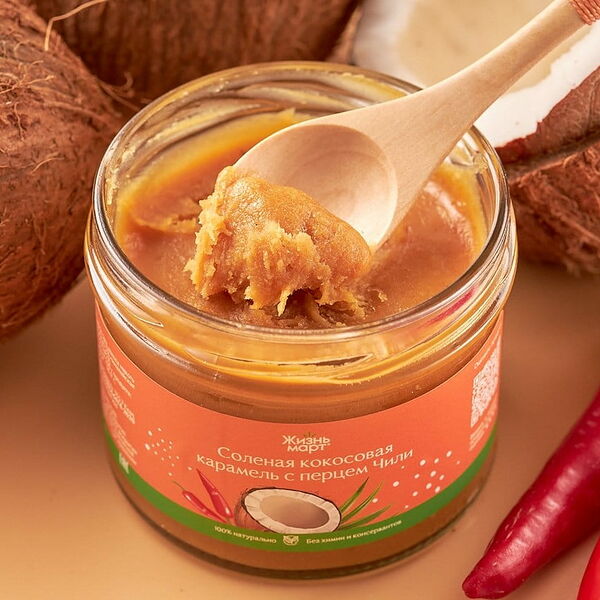 Соленая кокосовая карамель с перцем Чили