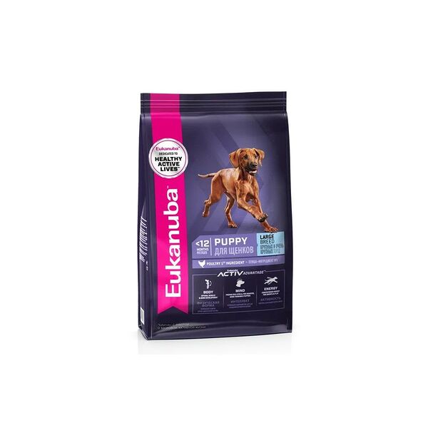 Корм Eukanuba Dog для щенков крупных пород Курица 3кг