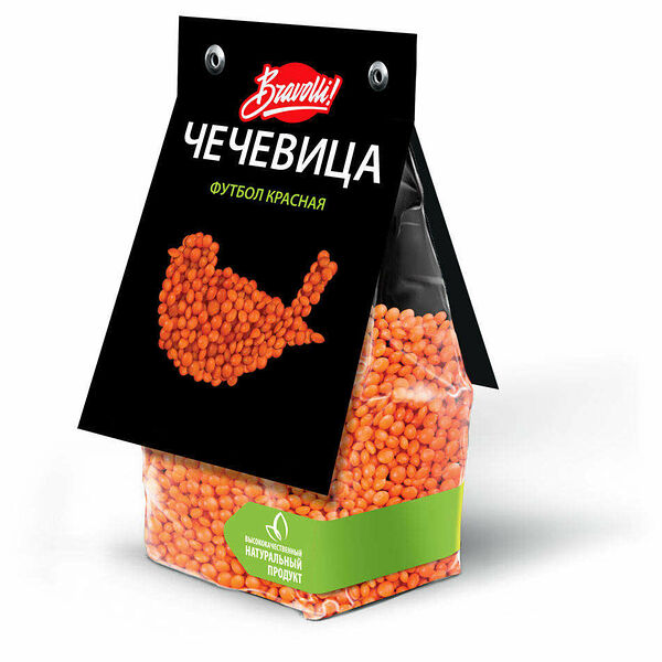 Чечевица футбол красная ТМ Bravolli (Браволли)