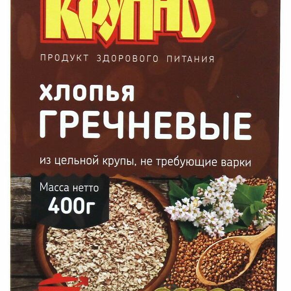 Хлопья гречневые Крупно, 400г