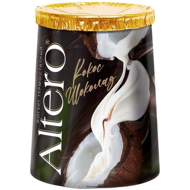 

Йогурт термостатный Altero Кокос и шоколад 2% 150 г