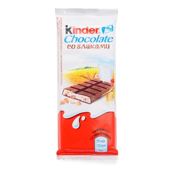 Шоколад молочный Kinder со злаками
