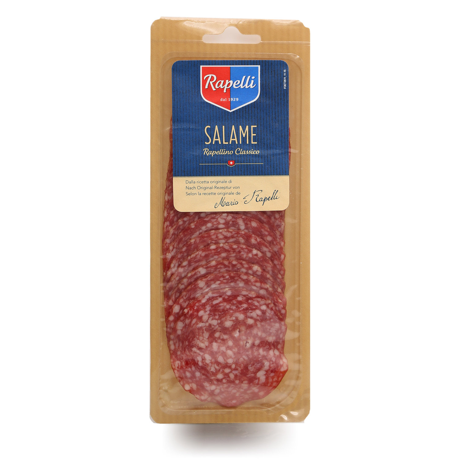 

Колбаса сыровяленая Rapelli Salame Rapellino Classico нарезка 80 г