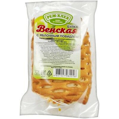 Булка Реж-хлеб Венская с яблочным повидлом 80 г
