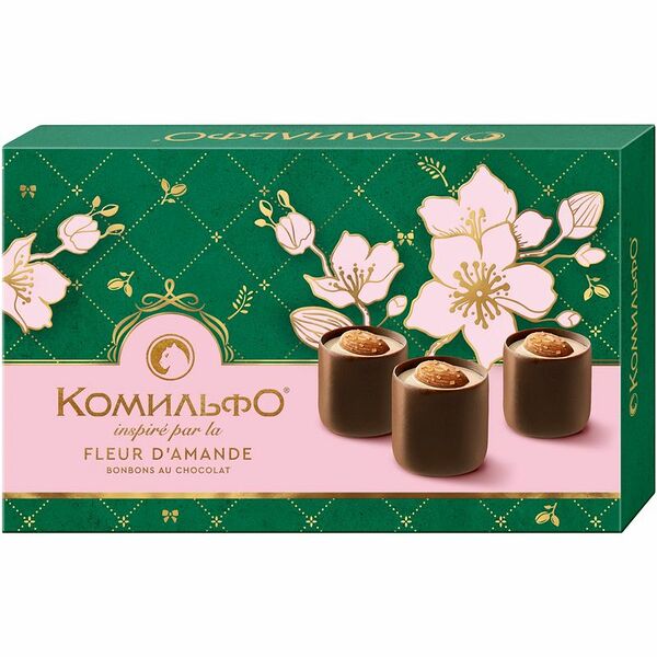Конфеты Комильфо с начинкой крем миндаль и фисташка 116 г