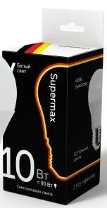 Лампа светодиодная Supermax а60 10 вт e27