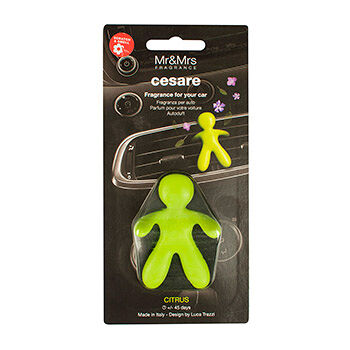 Ароматизатор для автомобиля Mr&Mrs Fragrance Cesare зеленый/LIME Citrus Италия