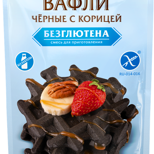 Смесь безглютеновая для выпечки ТЕСТОВЪ Вафли черные с корицей