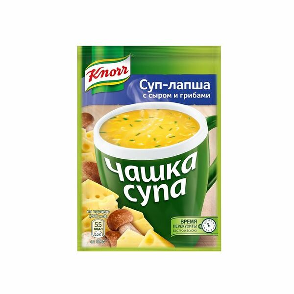 Суп Knorr Чашка супа Суп-лапша с сыром и грибами 15.5 г
