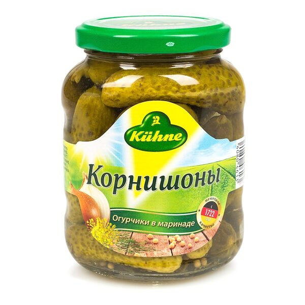 Корнишоны Kuhne в маринаде консервированные
