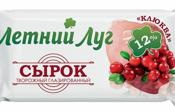 Сырок творожный Летний луг Клюква глазированный 12% 30 г