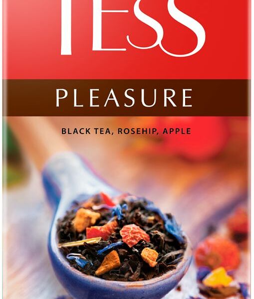 Чай черный Tess Pleasure c шиповником и яблоком листовой