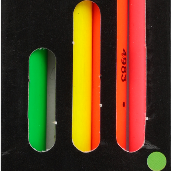 Набор карандашей Магнит чернографитных неоновые с ластиком 4шт