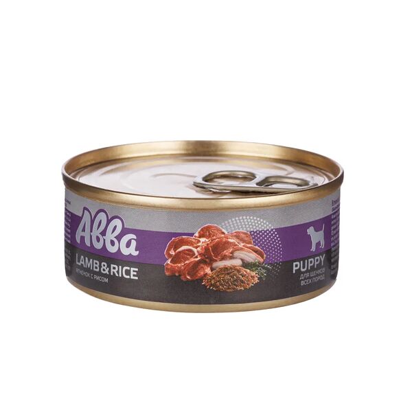 Консервы для щенков всех пород с ягненком и рисом