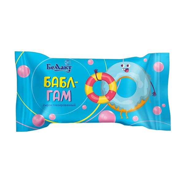 Сырок творожный глазированный со вкусом Бабл-Гам 18% 40г Беллакт