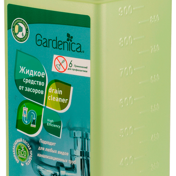 Средство жидкое Gardenica от засоров и чистки труб 1л