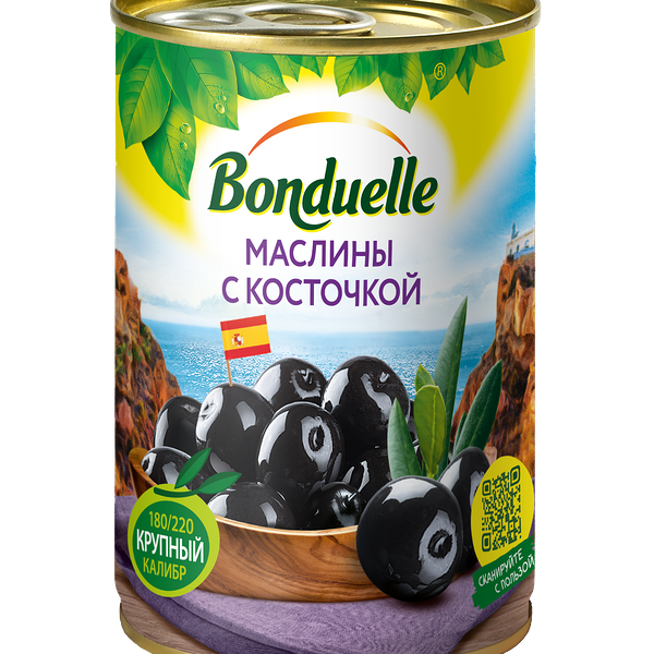 Маслины Bonduelle с косточкой в рассоле