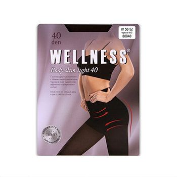 

Колготки Wellness Body Slim Light с лёгкой утяжкой цвет 1012 (чёрный) 40 den размер 4
