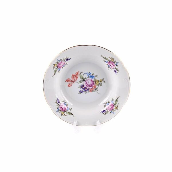Тарелка суповая Cmielow Мейсенский букет 22.5 см фарфор