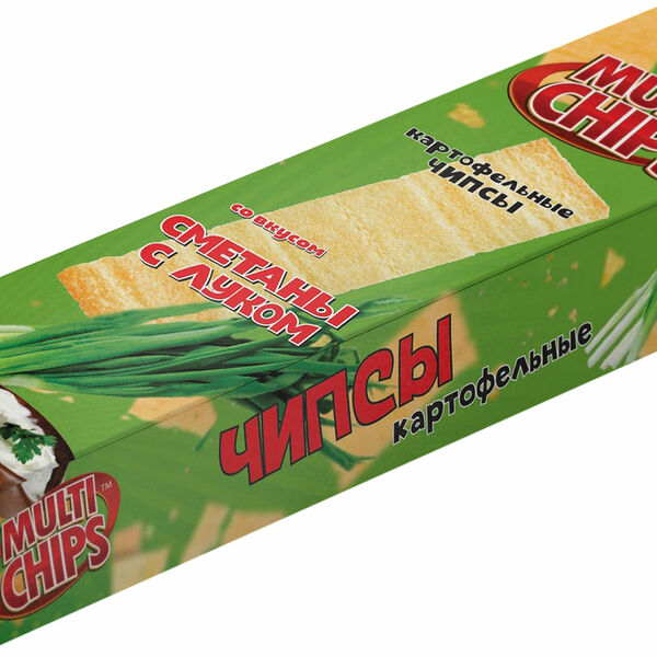 Картофельные чипсы Multichips пласт Сметана и Лук