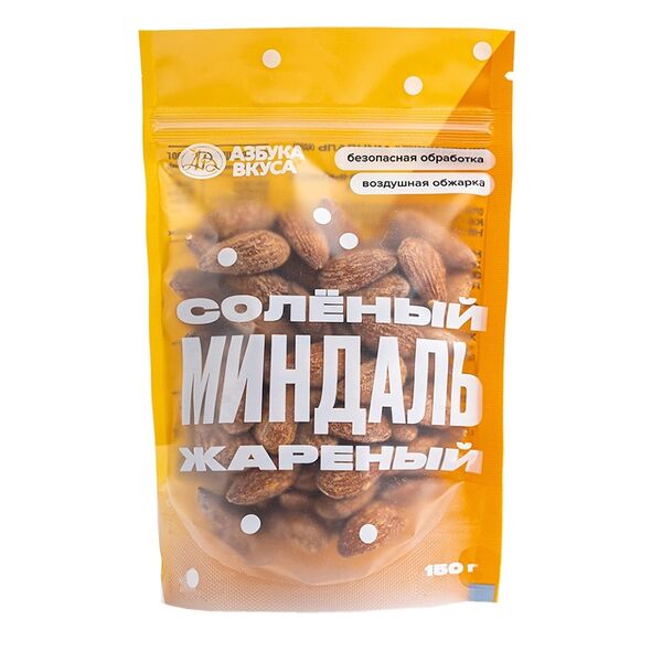 Орехи Азбука Вкуса миндаль жареный соленый 150 г