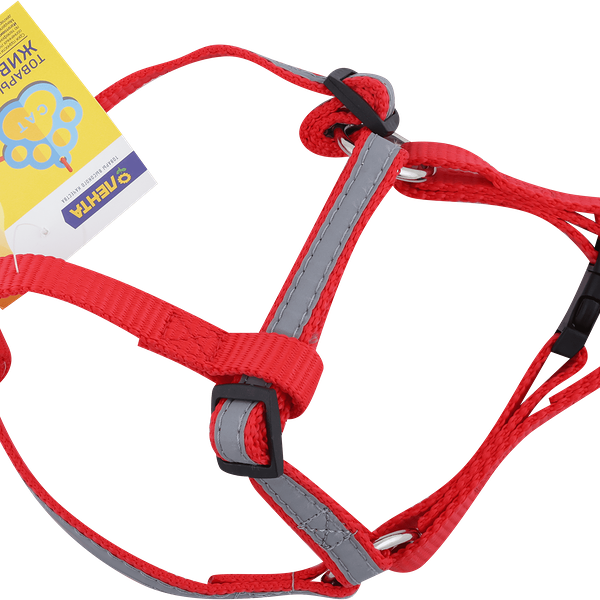 Шлейка для собак ЛЕНТА Reflex светоотражающая для небольших пород, обхват шеи 35-40см, обхват груди 40-50см