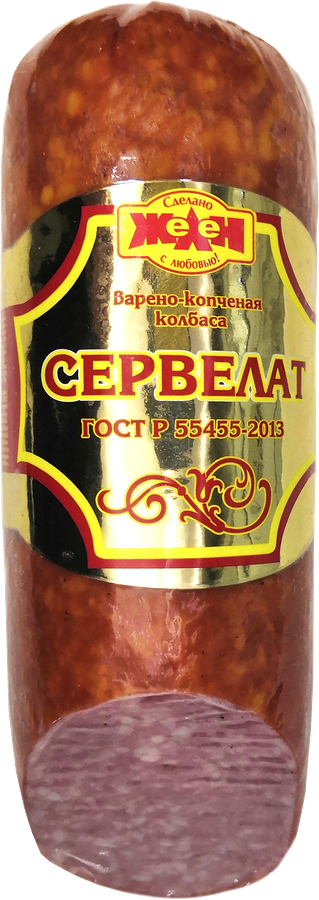 

Колбаса копчено-вареная Желен Сервелат ГОСТ, весовая