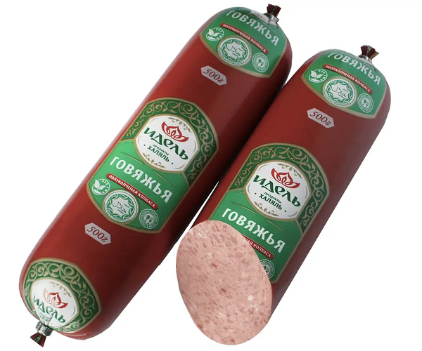 Колбаса полукопченая Говяжья особая Халяль ТМ Царицыно 