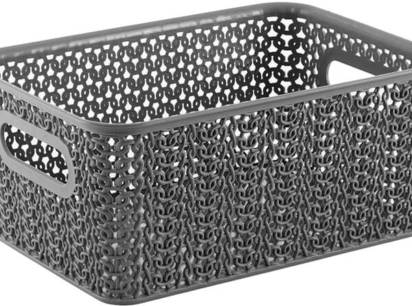 Корзинка Violet Вязь серый 3л