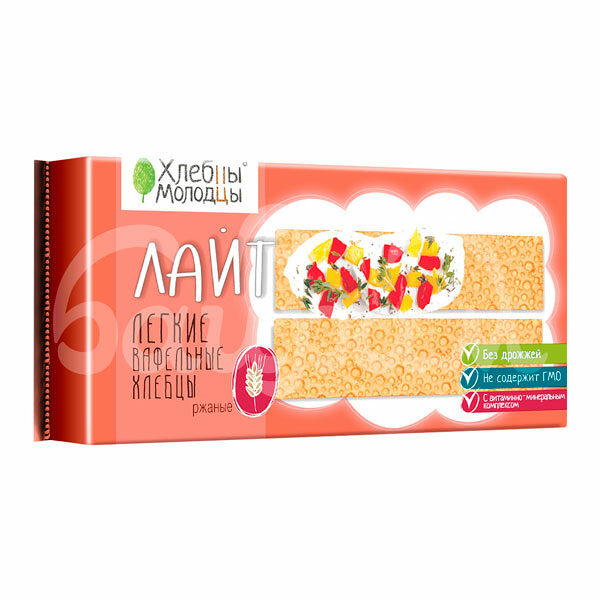 Хлебцы-Молодцы Лайт 70гр Ржаные