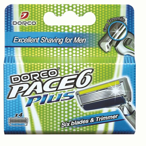 DORCO Kассеты для бритья Dorco Pace 6 c триммером, 4 шт.