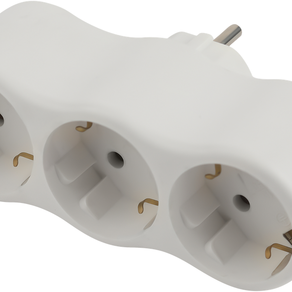 Тройник Эра SPx-3e-W 3 розетки 16а с заземлением