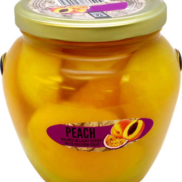 Персики DOLCE ALBERO половинки в соке маракуйи