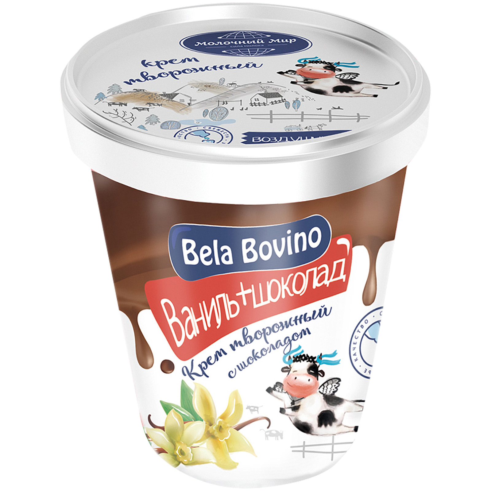 

Десерт творожный Bela Bovino Ваниль и темный шоколад 3% 145 г