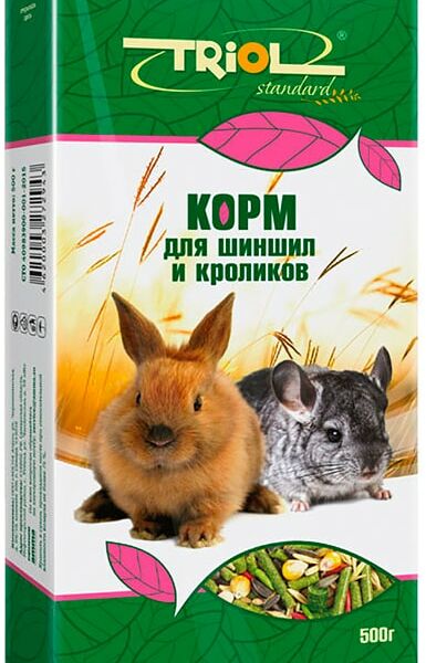 Корм для шиншил и декоративных кроликов Triol Криспи 500г