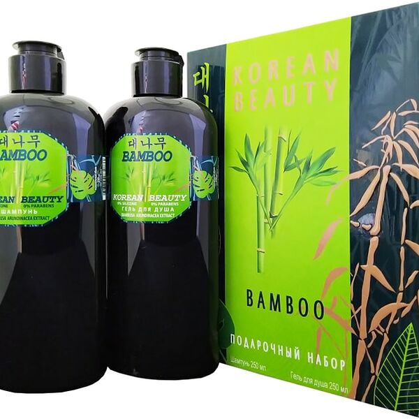 Подарочный набор Korean Beauty Бамбук Шампунь для волос 250мл + Гель для душа 250мл