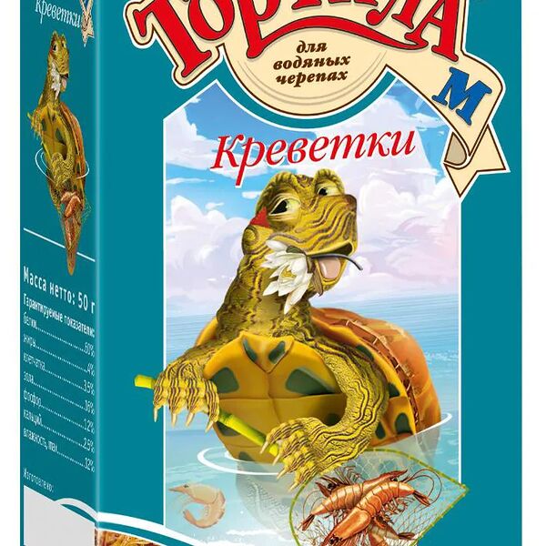 Корм-лакомство Зоомир Тортила М Креветки для водных черепах 50 г