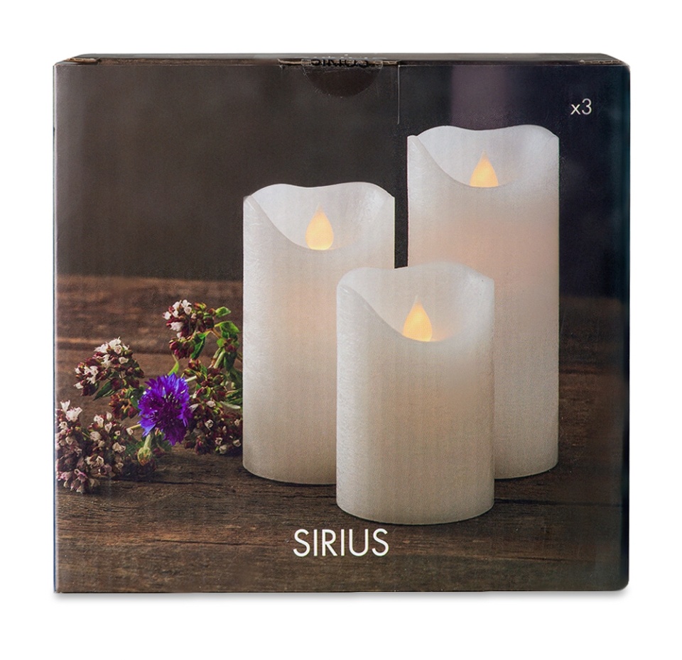 

Набор из трех светодиодных свечей «Коллекция Традиции», Sirius, 1 шт., белый, Дания