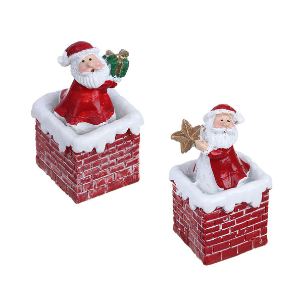 Сноу бум сувенир новогодний, 4.2х4х6.9 см, полистоун, 2 дизайна в ассортименте