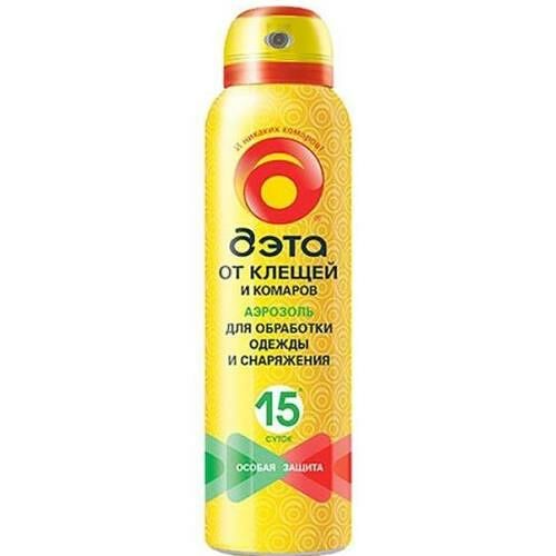 Аэрозоль-репеллент Дэта от клещей и комаров на одежду 150 мл
