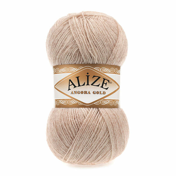 Пряжа ALIZE 'Angora Gold' 100гр. 550м (80%акр, 20%шерсть) ТУ(543 кофе с молоком)